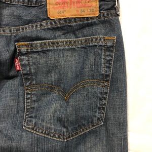 Men's Levi 514 straight leg Jeans 34x32